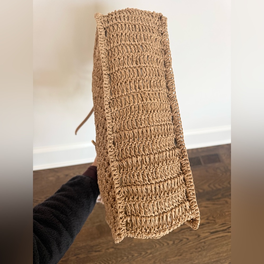 NWT Dolce Vita Ravello Tote Natural Raffia Tote Bag - Picture 14 of 14